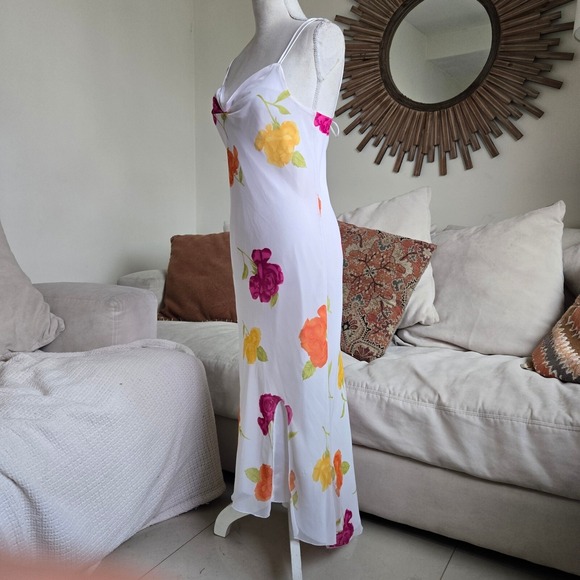 Vtg Y2K Garfunkle Australia Size Lavender Floral Feminine Maxi Sleeveless Dress - Picture 2 of 8